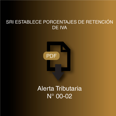 Descargar Alerta Tributaria: SRI establece porcentajes de retención de IVA